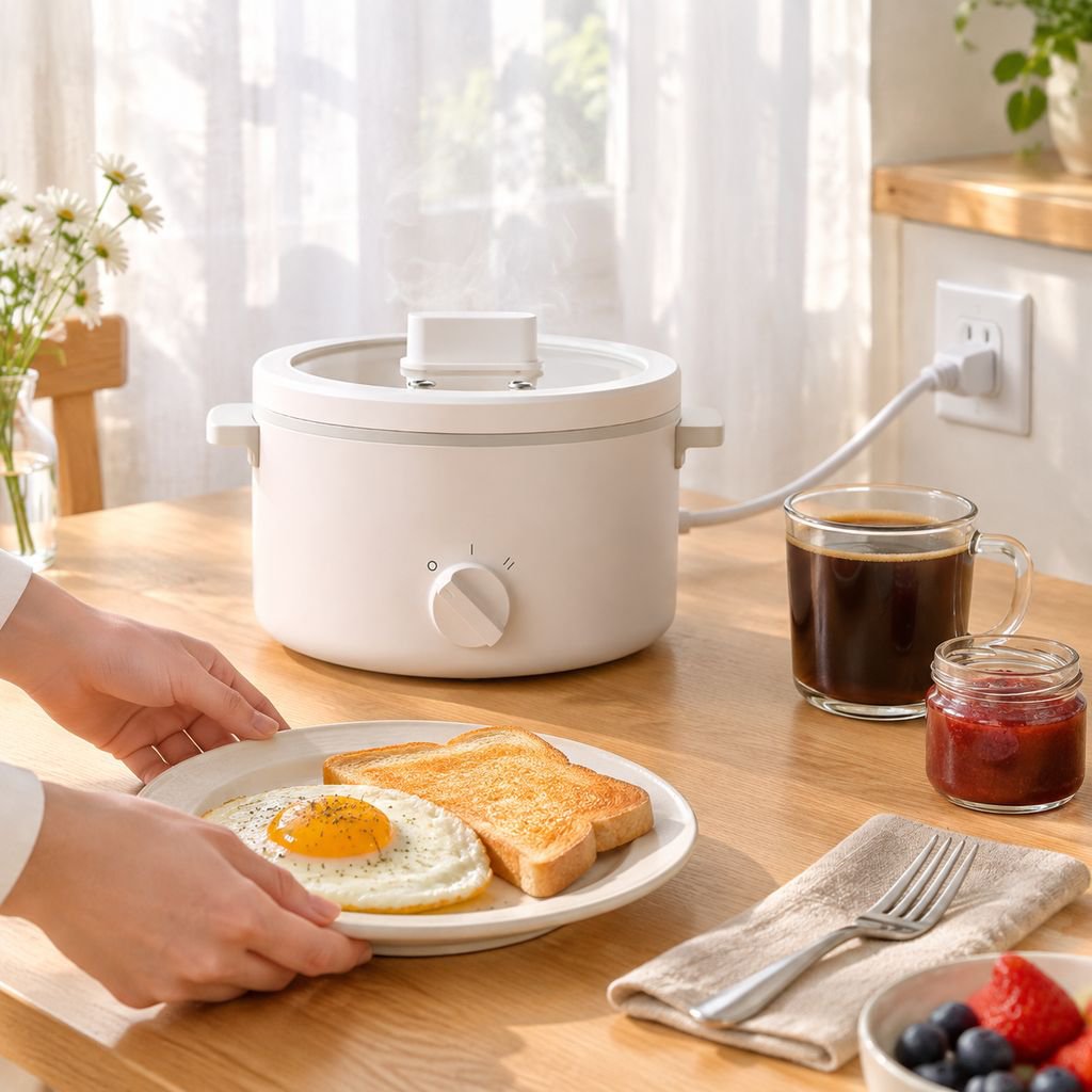1.5L Two-Tier Multi-Purpose Electric Steamer, Tabletop Cookware, Mold-Resistant and Easy to Clean
