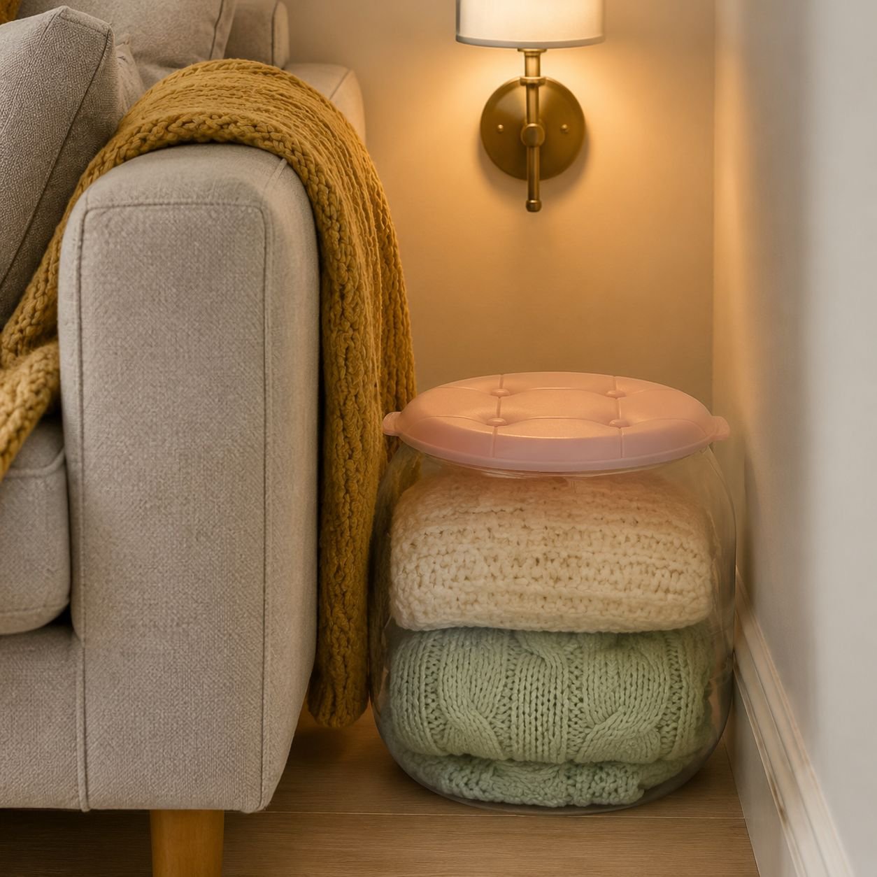 Living Room Plush Toy Storage Box Children's Toy Storage Stool