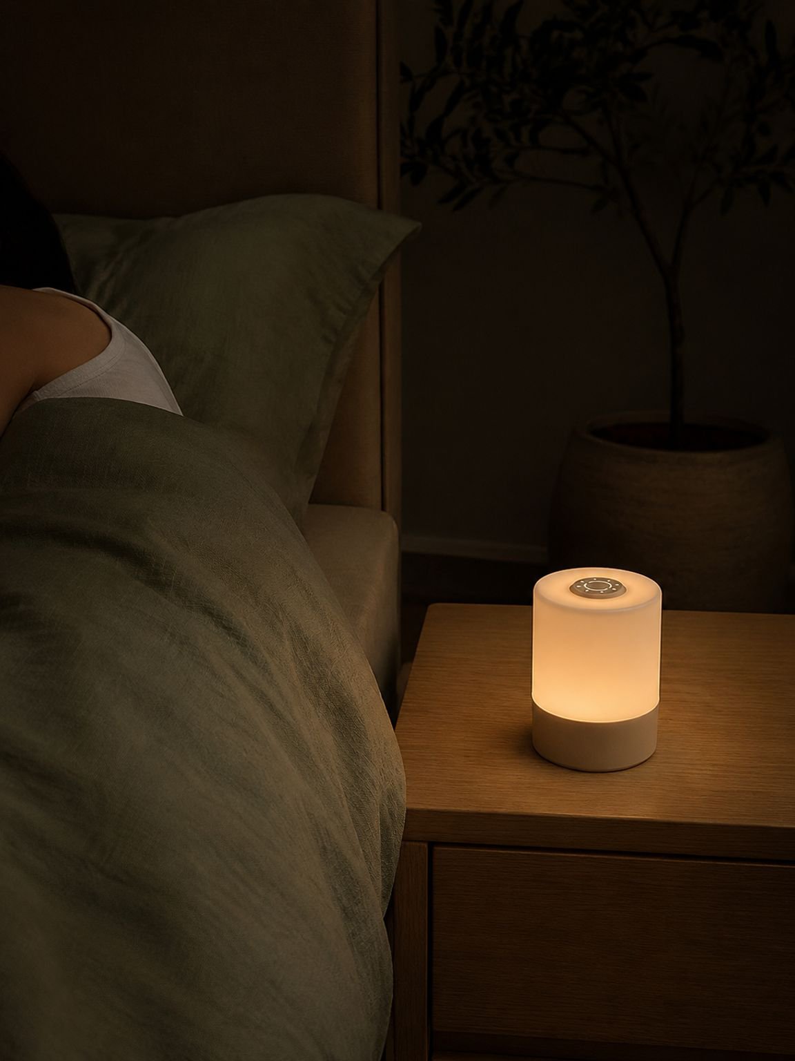 Compact and modern LED night lamp design