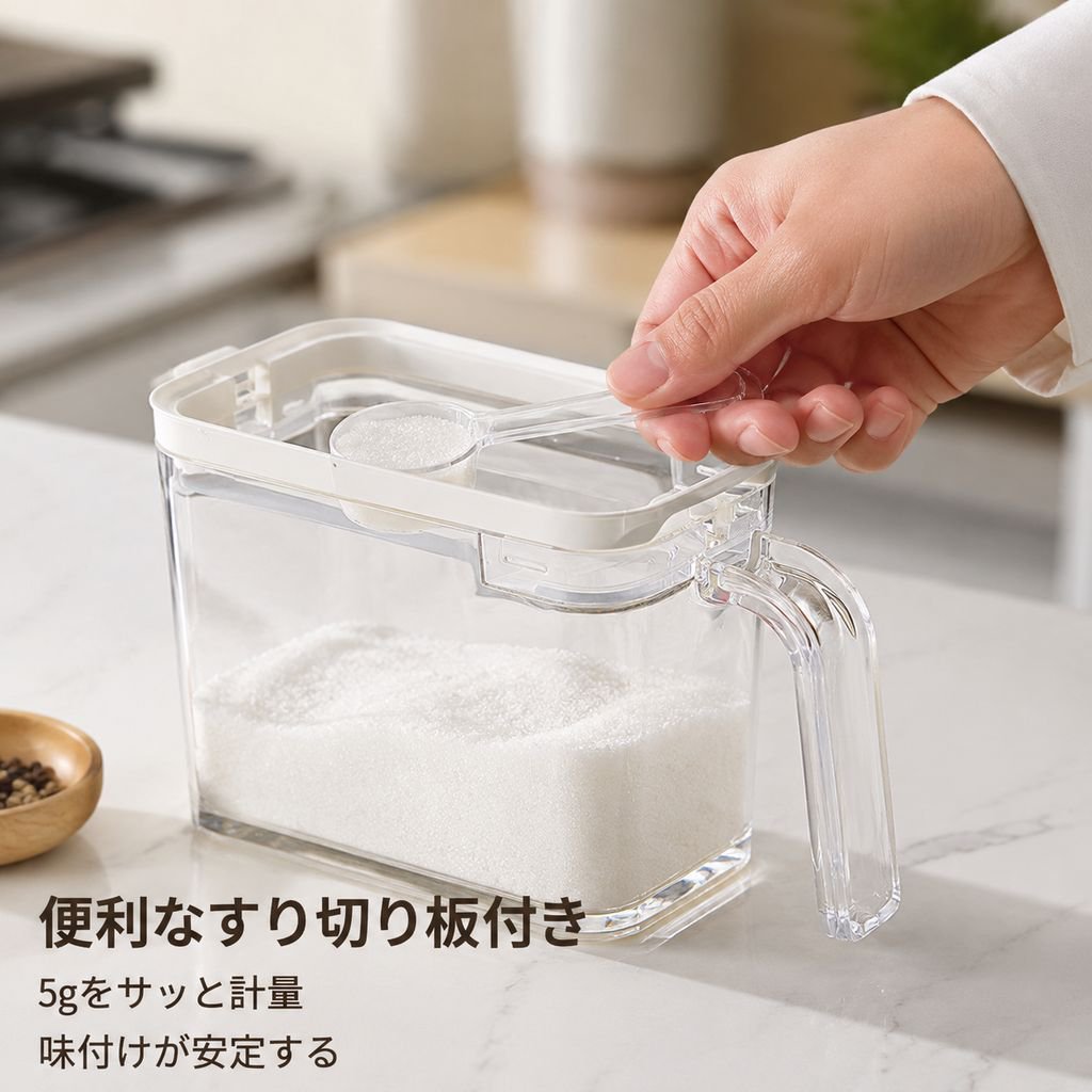 キッチン用透明ソルトシェーカー