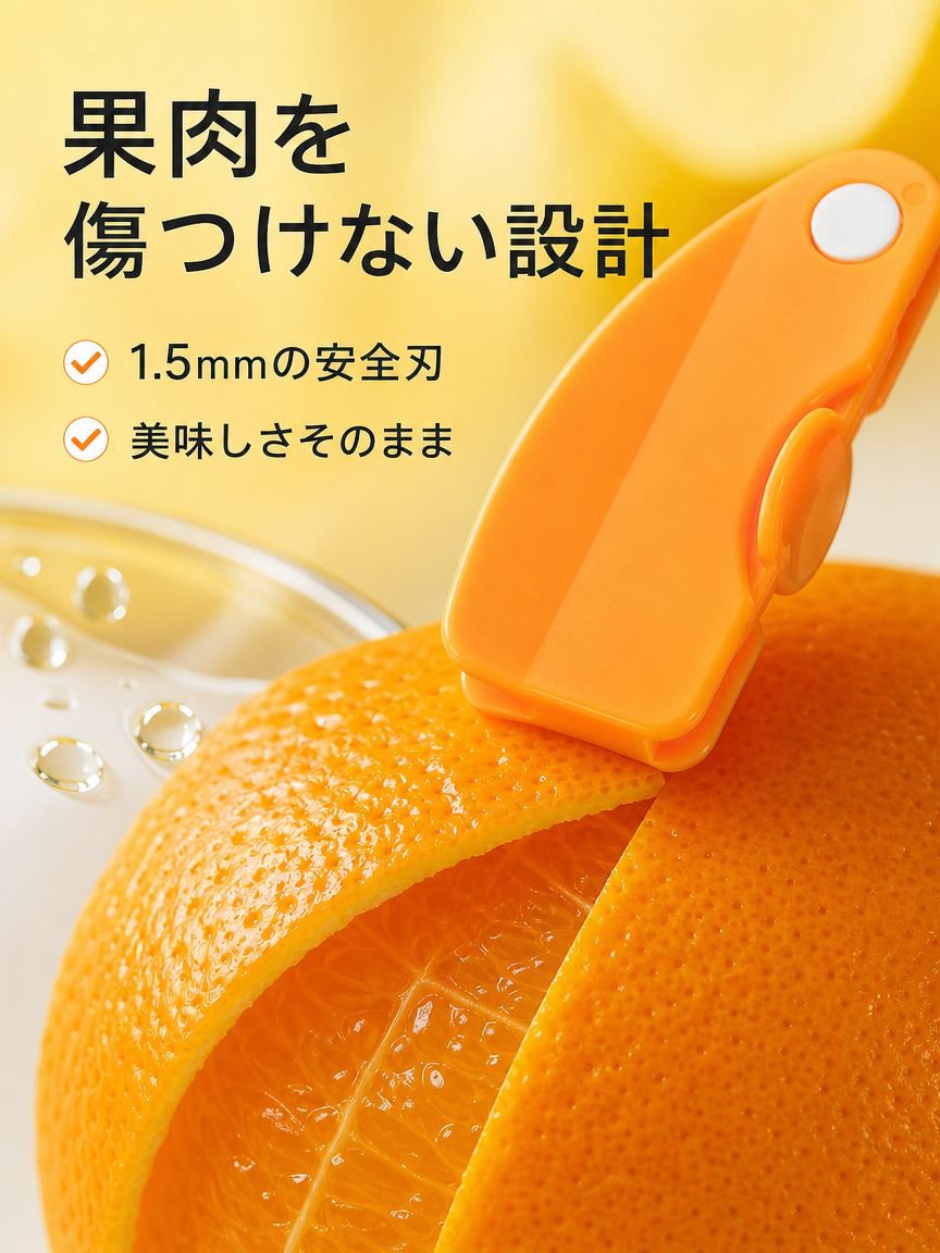 親指サイズのオレンジピーラー