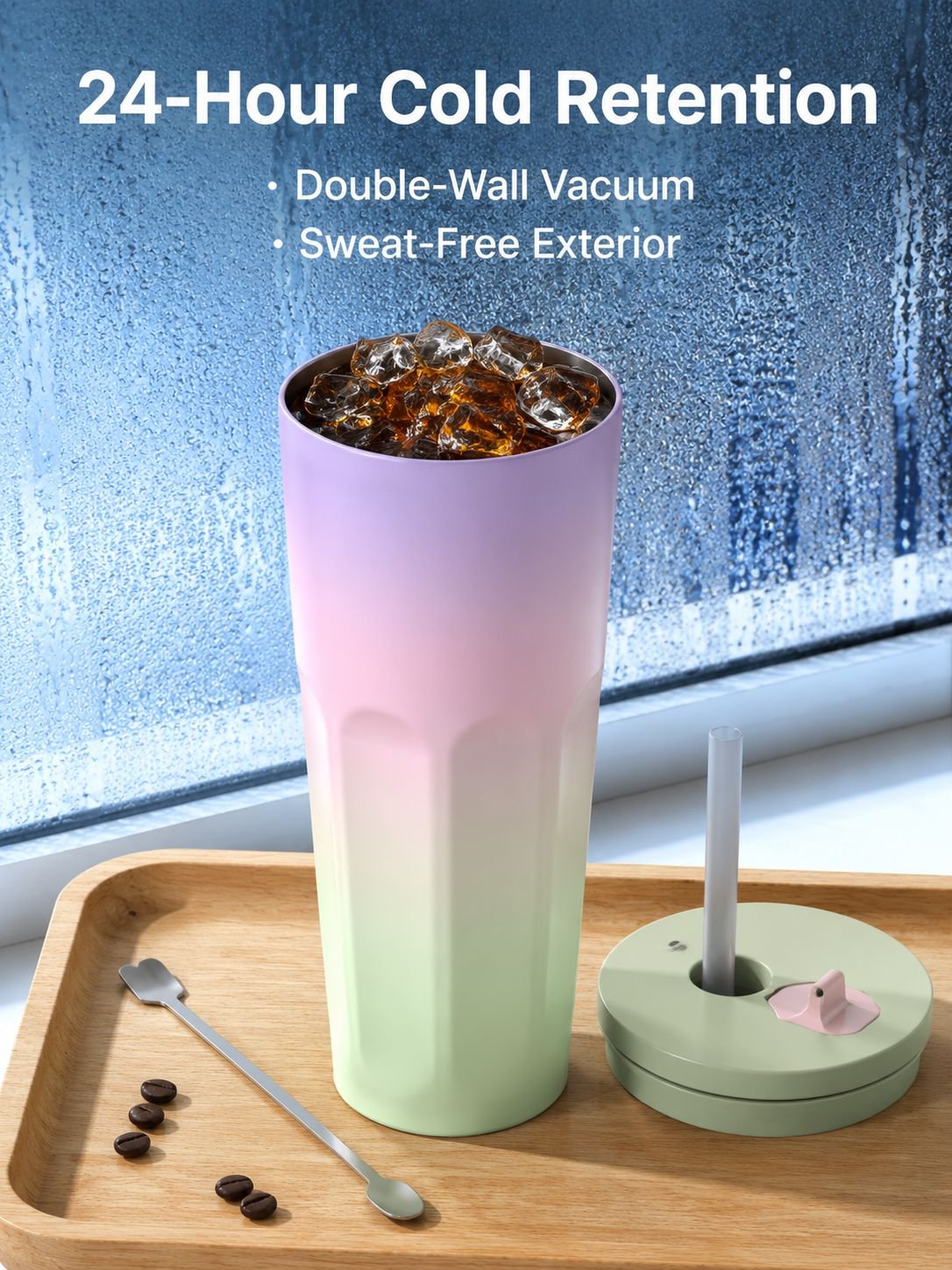 Portable insulated straw cup