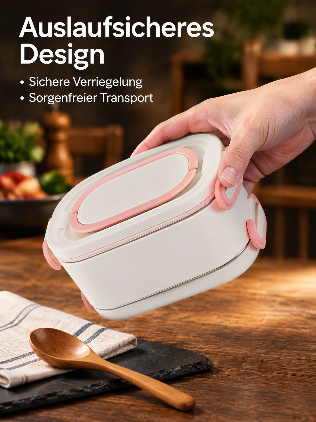 304 Edelstahl Mehrschichtige Lunchbox ohne Geruchsübertragung, Mikrowellengeeignet