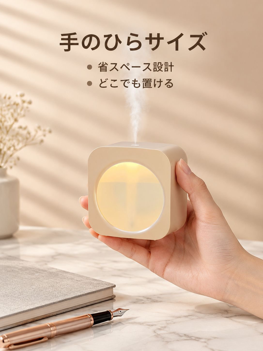 家庭用ポータブル大霧量加湿器 ミニ卓上ハンディ