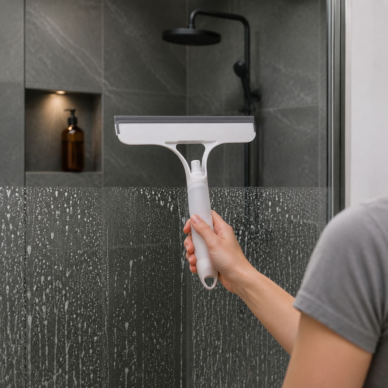 3-in-1 window cleaning tool for home use, including squeegee, mirror cleaning, and double-sided wind