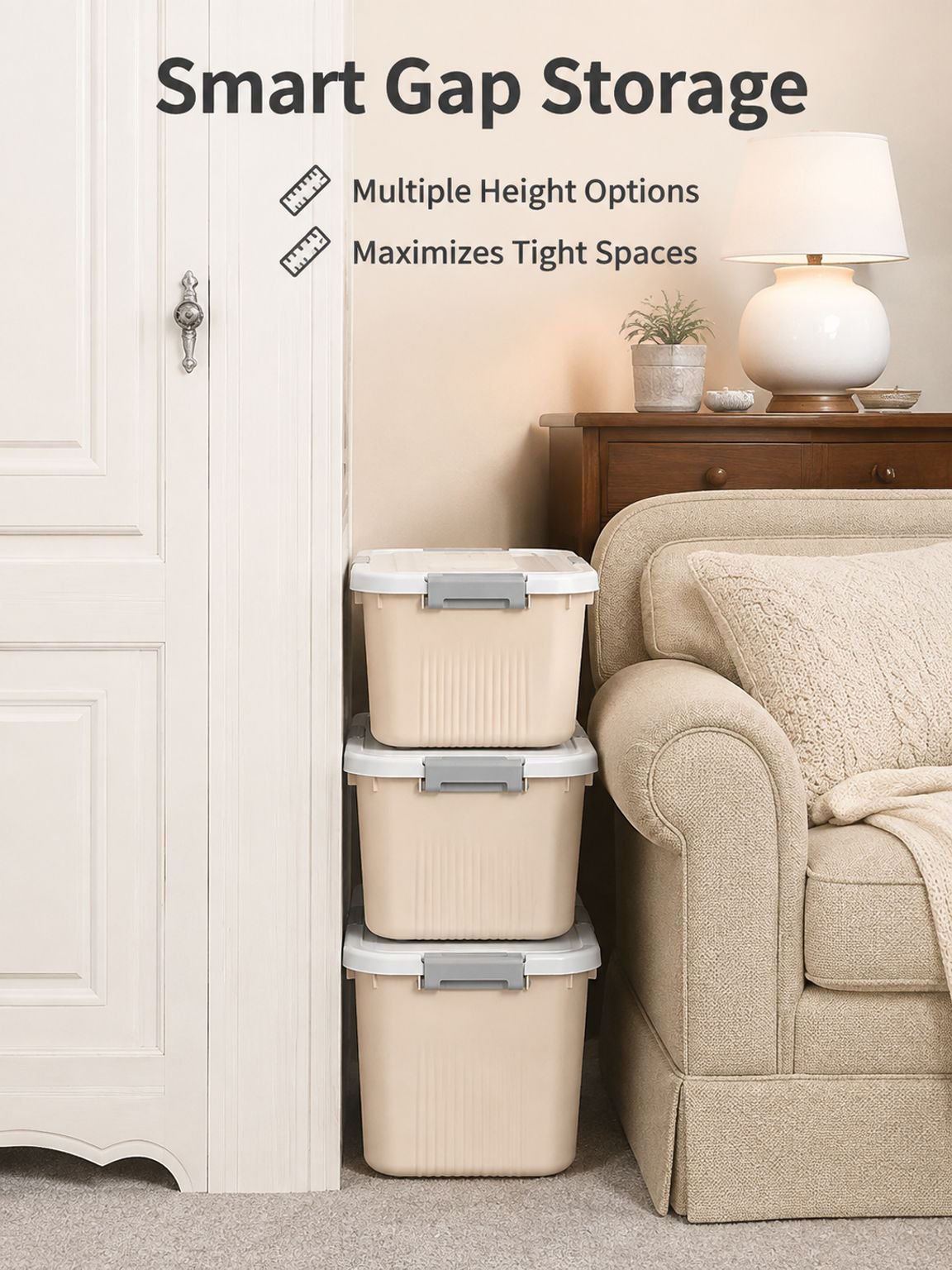 Large Plastic Storage Box with Lid and Wheels