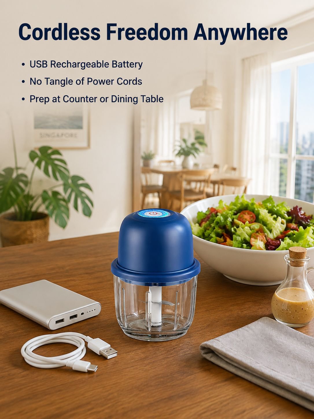 Compact Electric Kitchen Chopper
