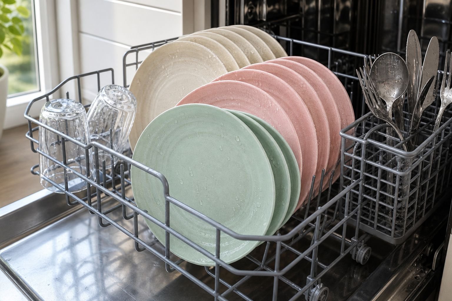 20cm Nordic wheat straw plate, fruit plate, vegetable plate, plastic bone spittoon, dried fruit plat