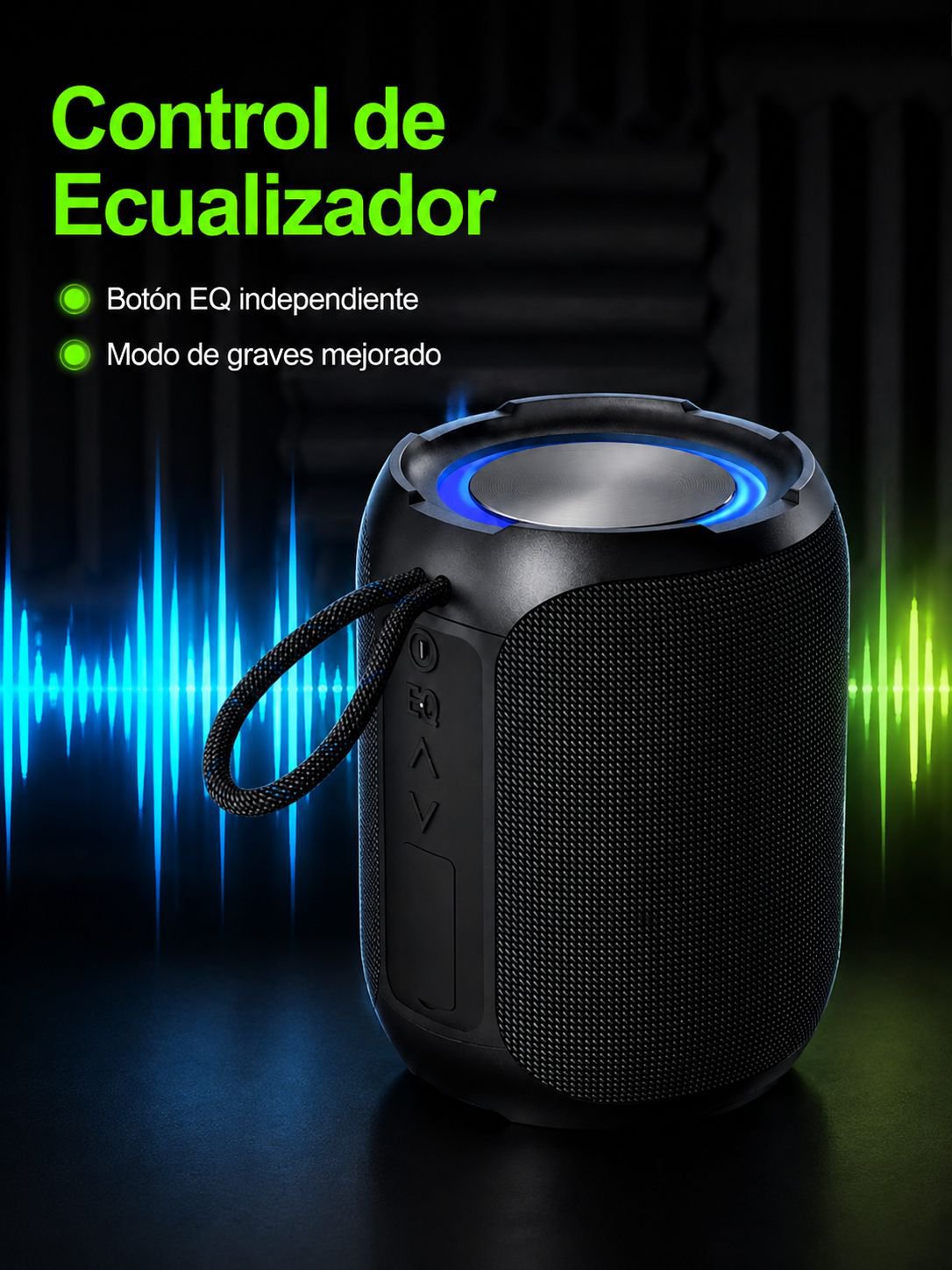 Altavoz impermeable junto a la piscina