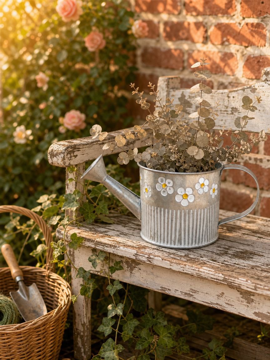 Balcony garden vintage iron flower pot
