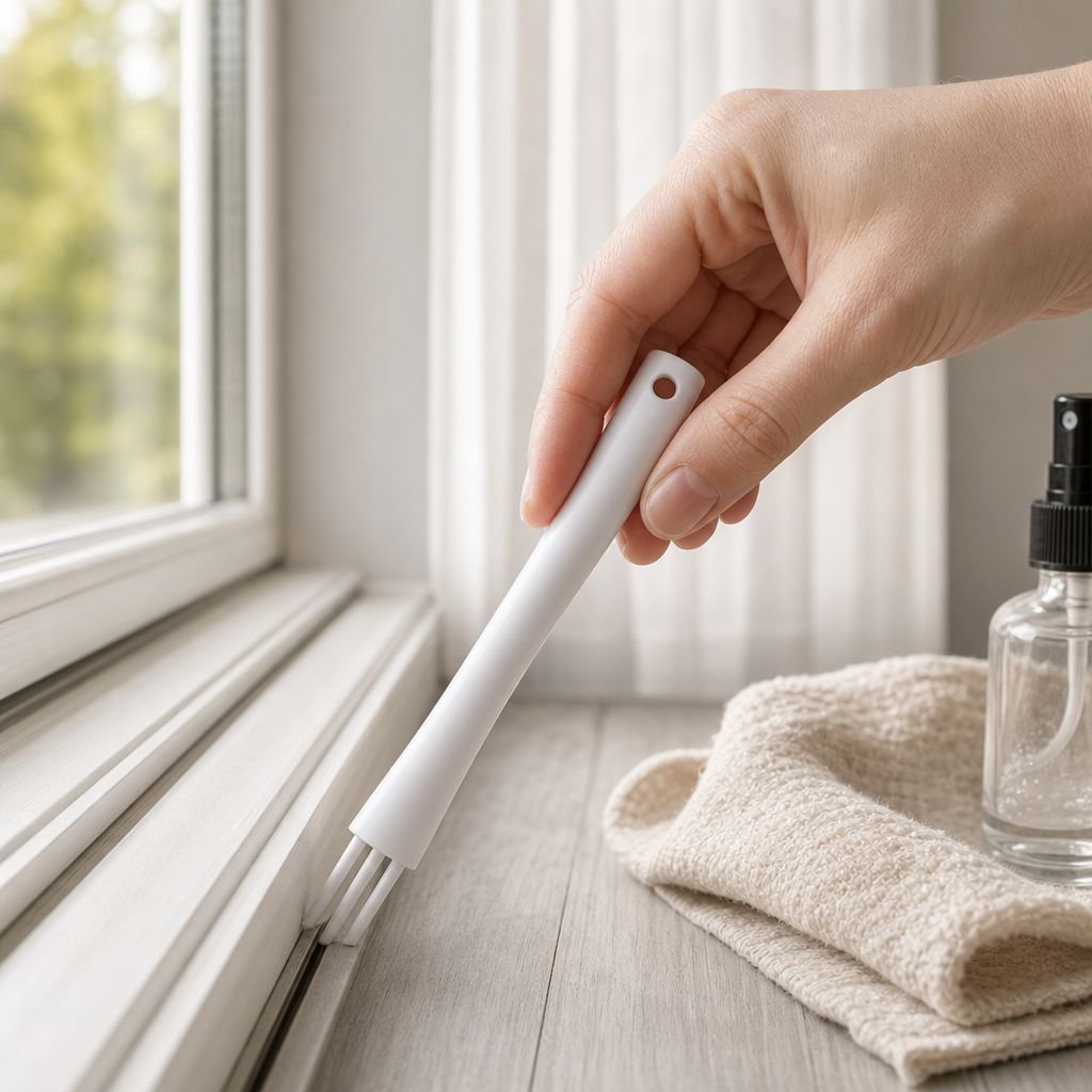 Double-Ended Groove Brush for household floor cleaning