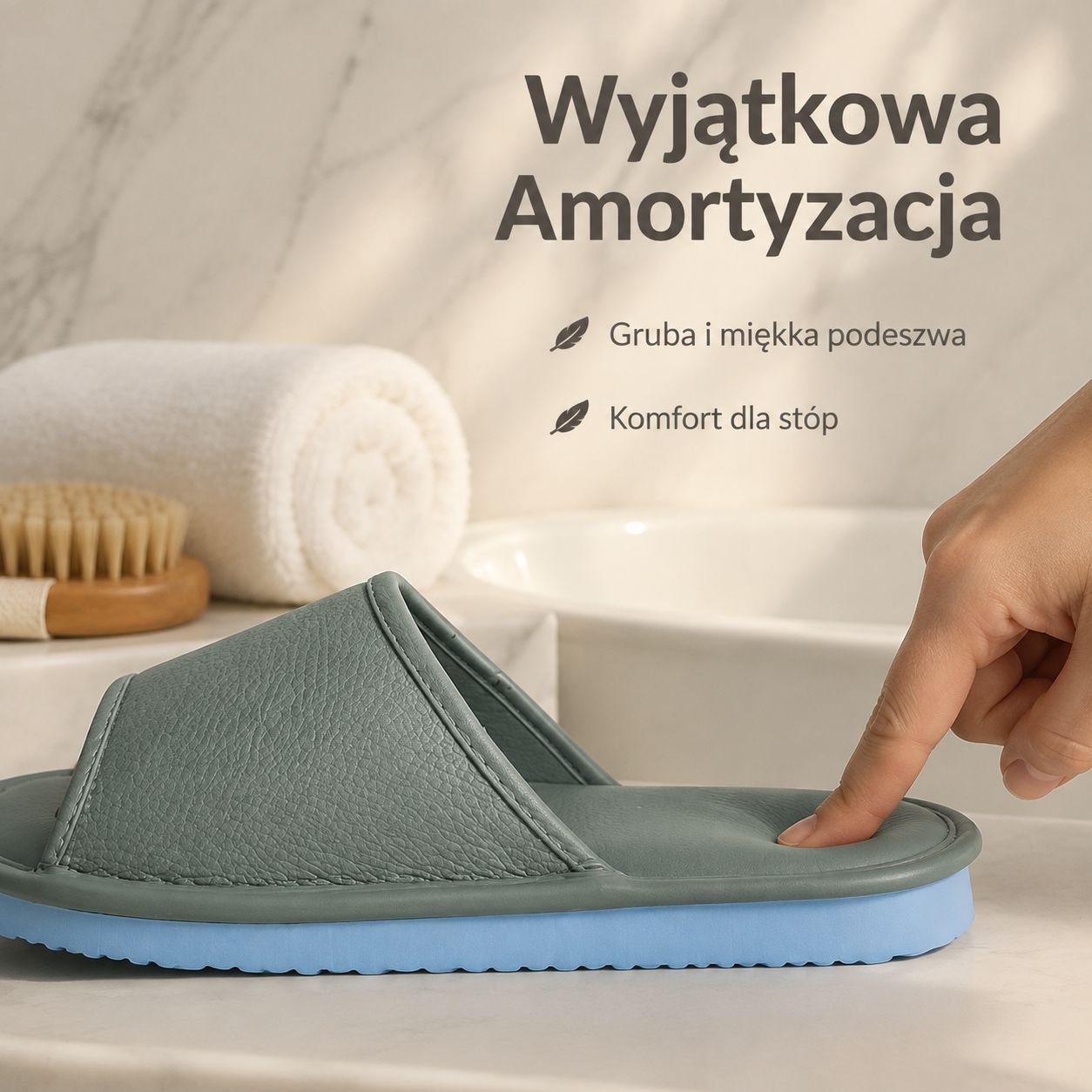 Męskie ekologiczne klapki do łazienki na zamówienie, sprzedaż hurtowa