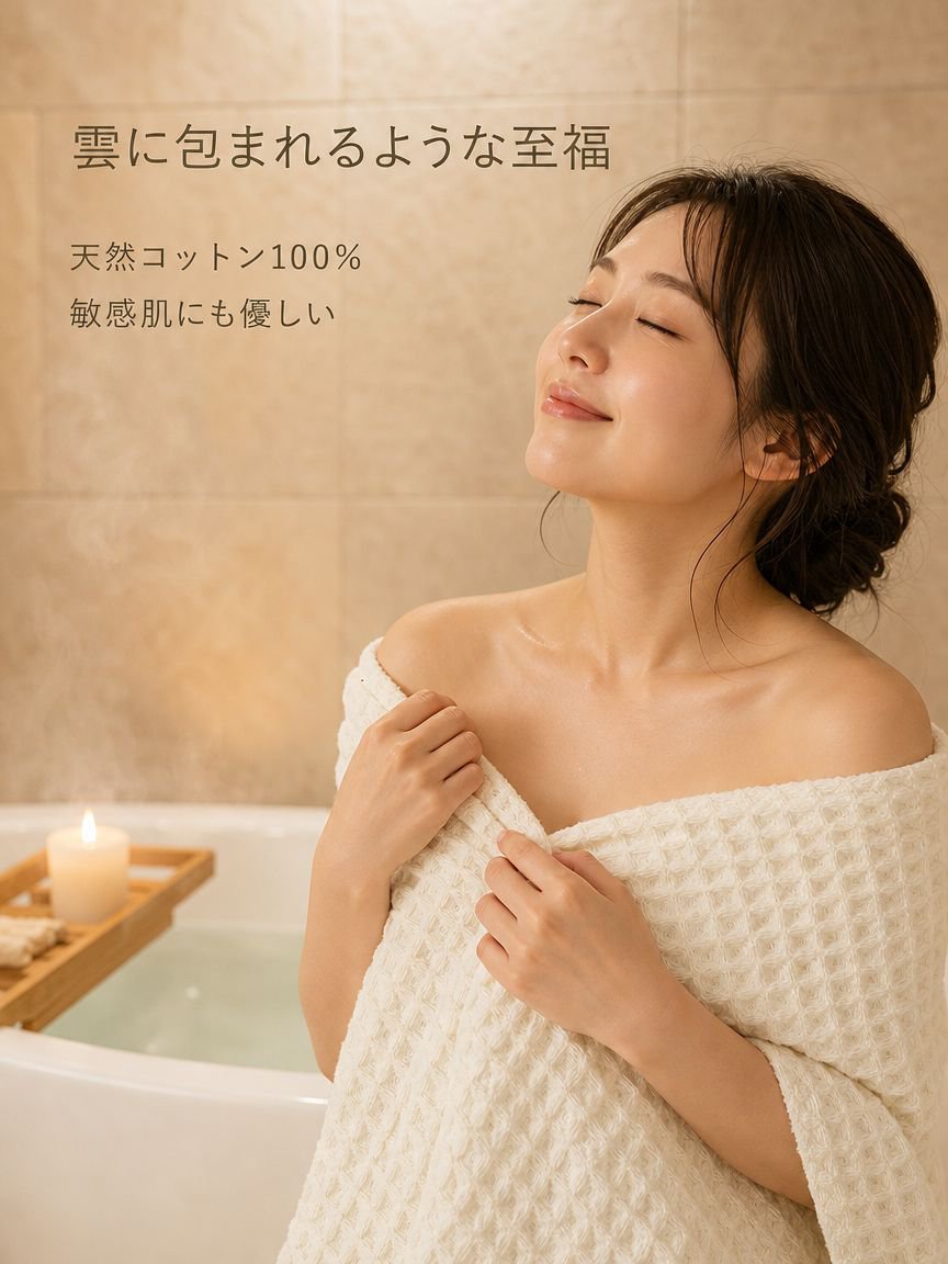 純綿のバスタオル