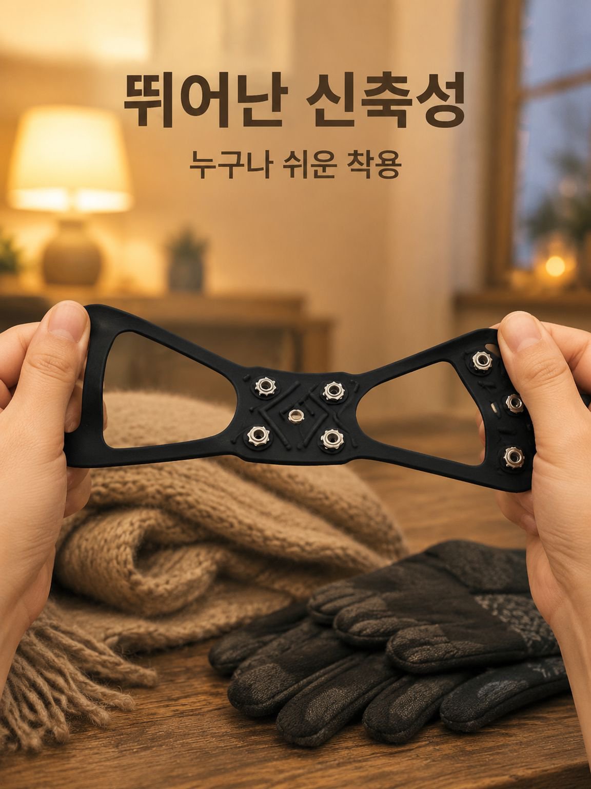 노인을 위한 가벼운 미끄럼 방지 크램폰