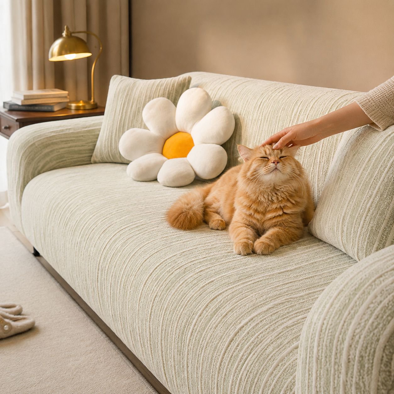 Housse de canapé élastique anti-griffures de chat, intégrale, universelle