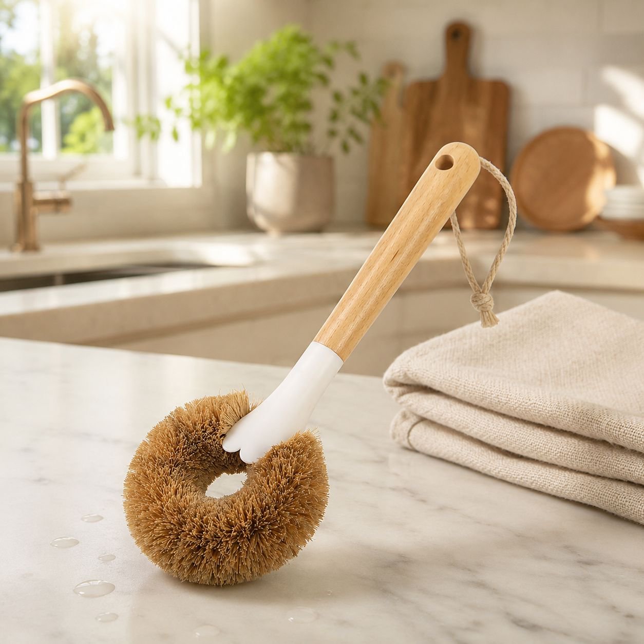 Multipurpose Coconut Fiber Cleaning Brush