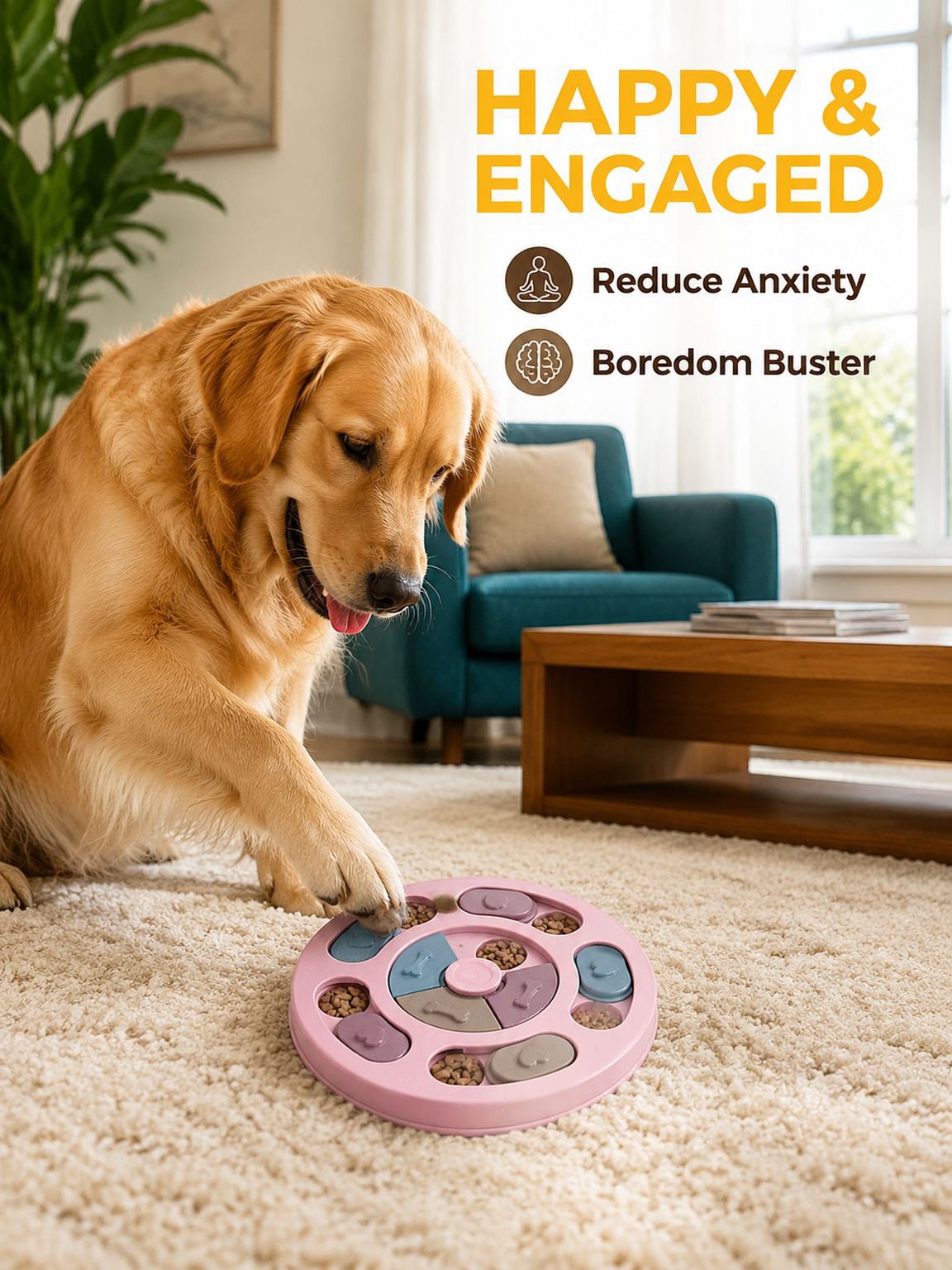 Pet Dog Spinning Slow Food Bowl