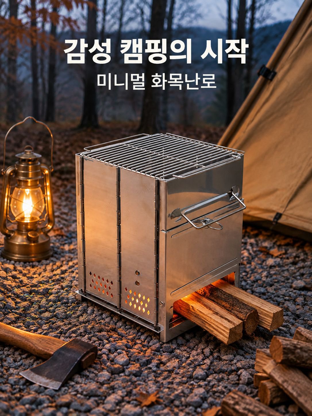 휴대용 야외 다기능 숯불 장작 난로