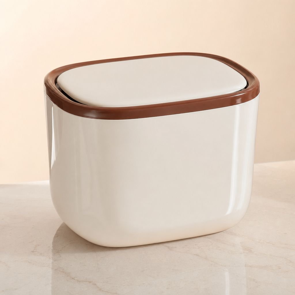 JMY mini trash bin in sleek white design