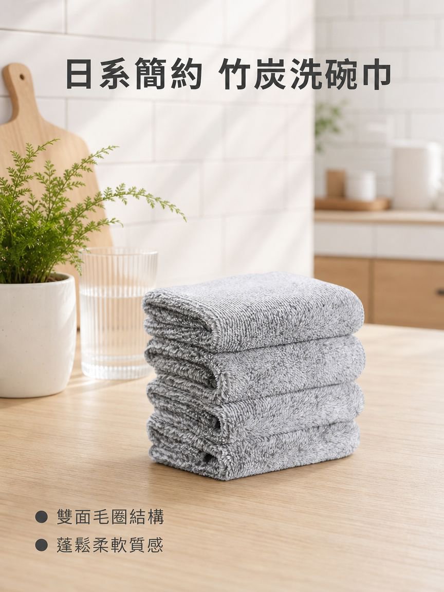 竹炭纖維洗碗巾