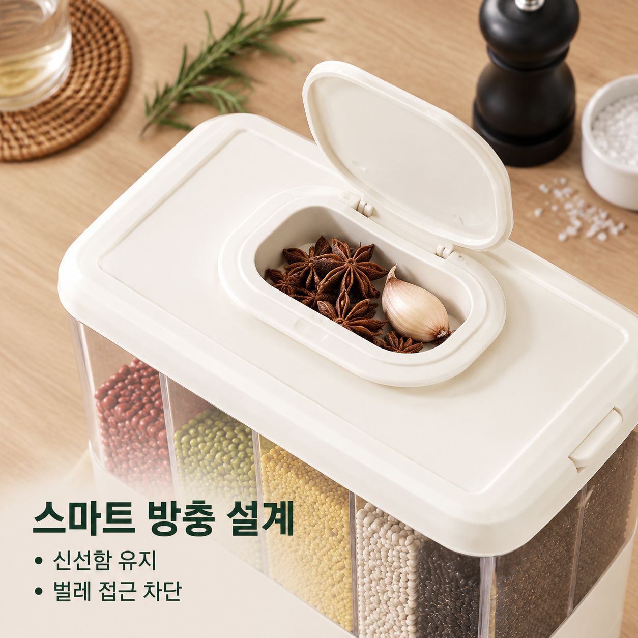 사각 칸막이형 곡물 보관함