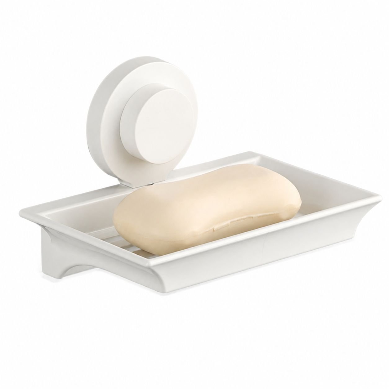 Wall-mounted Soap Dish with Suction Cup, No Drilling