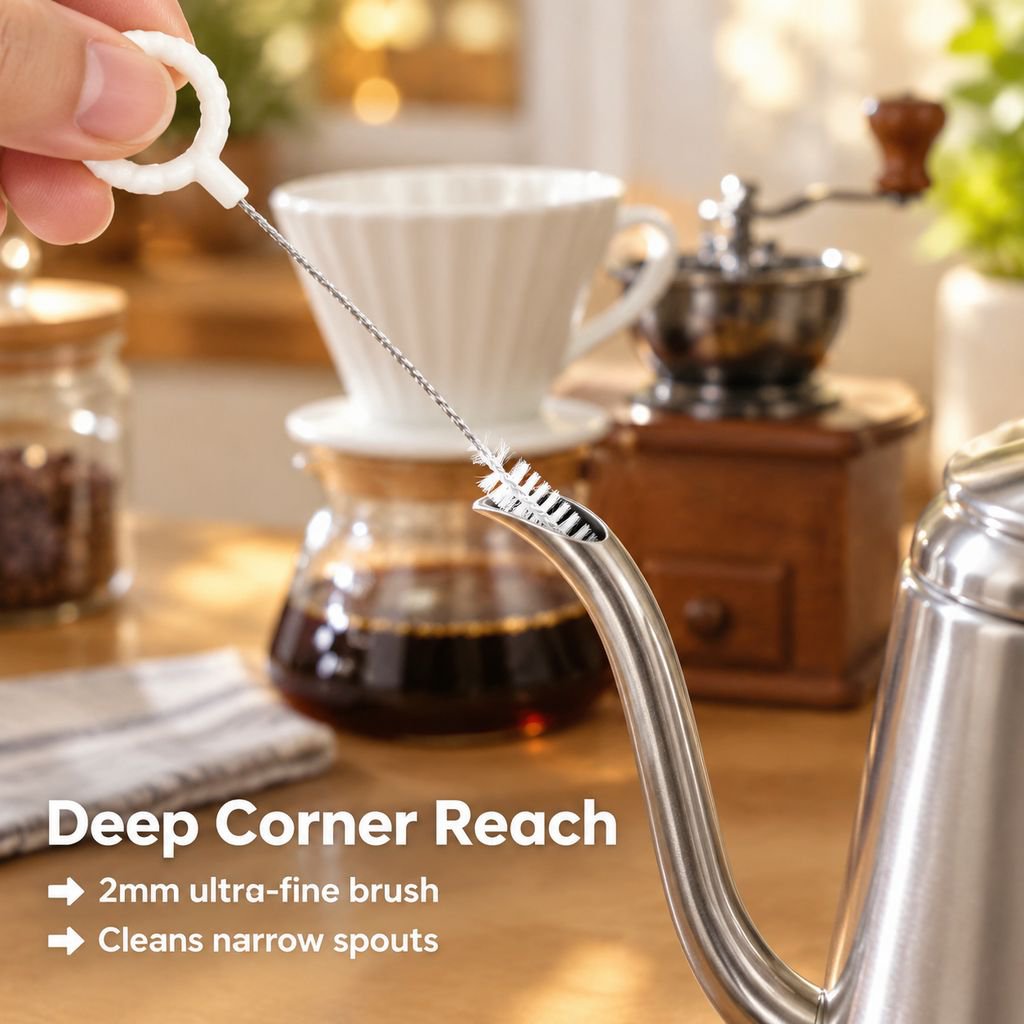5-Piece Cleaning Brush Set Straw Cup Teapot Spout Crevice and Bottle Brush