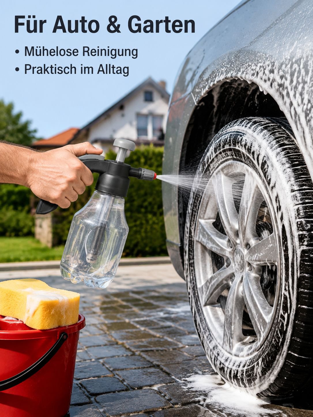 Multifunktionale Druck-Gießkanne für Autowäsche