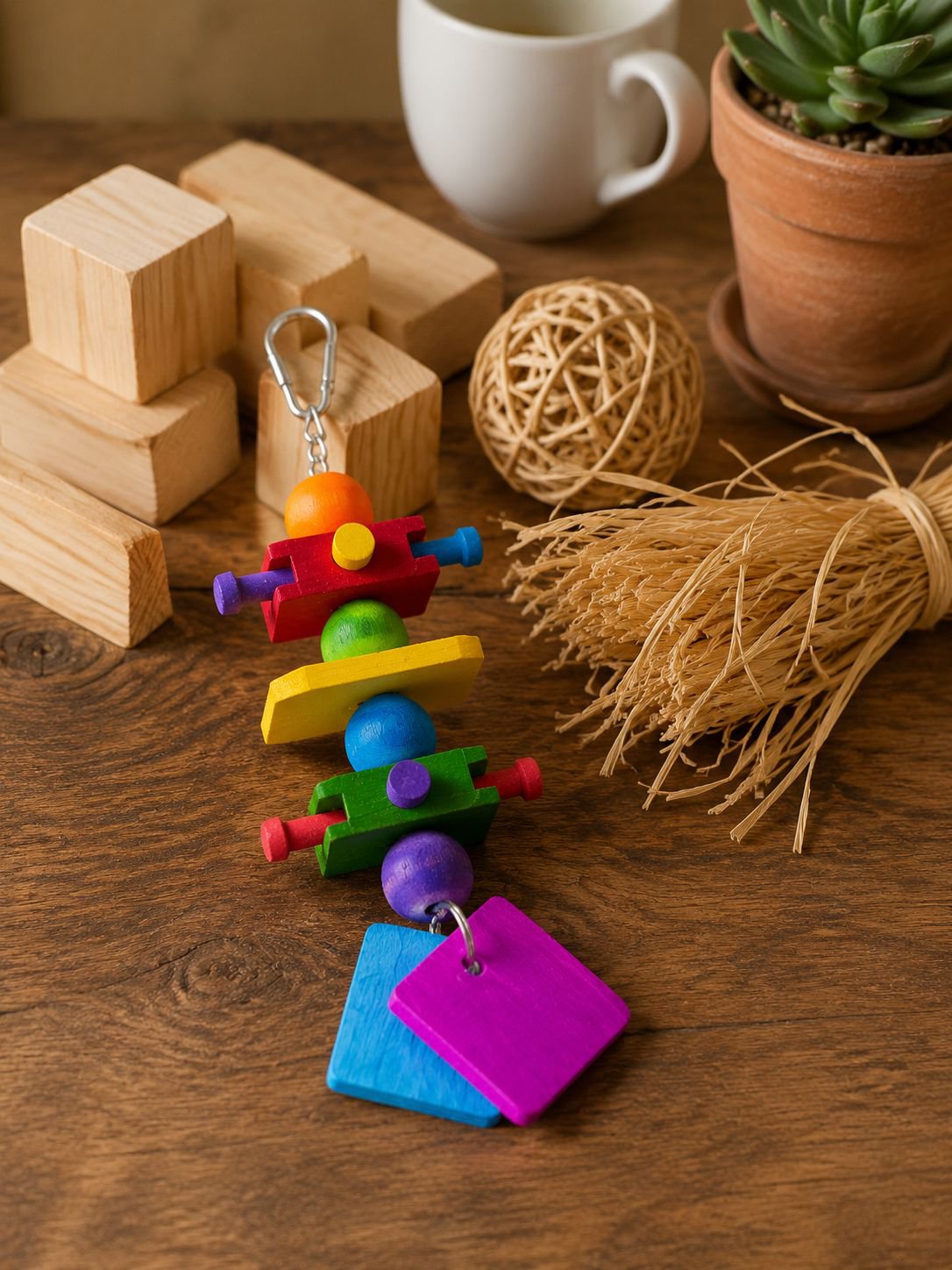 Cockatiel educational toy for chewing and mental stimulation