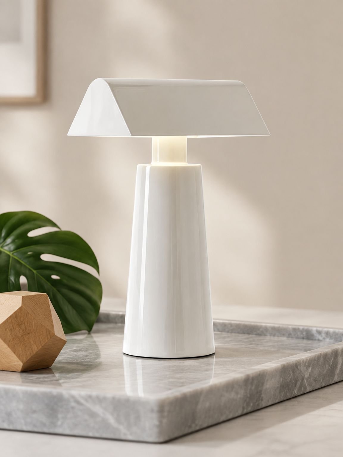 Moderne Nachttischlampe im Retro-Stil