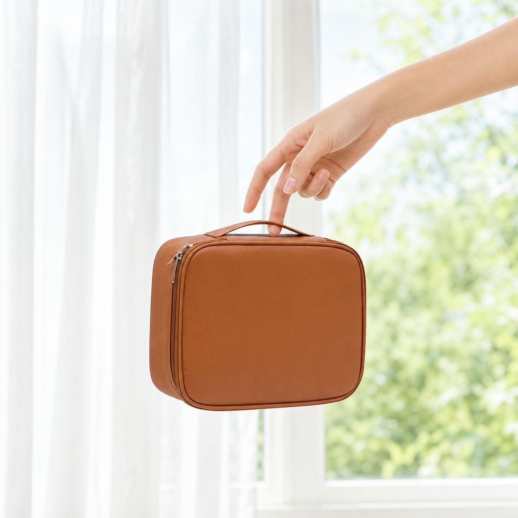Cosmetic pouches for organizing beauty essentials