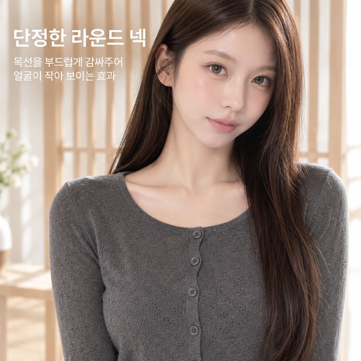 여성용 경량 소프트 핏 긴팔 니트 가디건