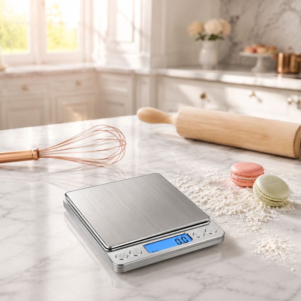 Balance électronique de cuisine précise en grammes, spéciale pâtisserie, en acier inoxydable