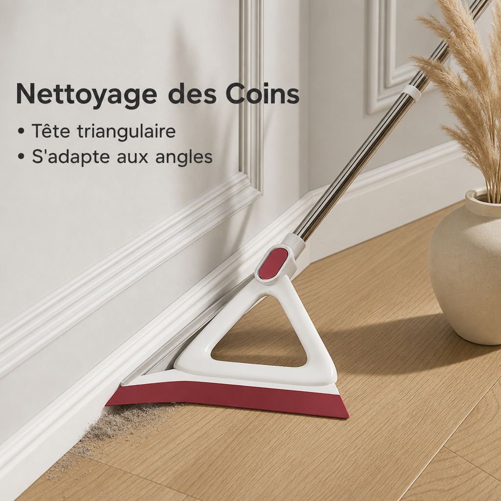 Balai magique triangulaire grattoir pour sol