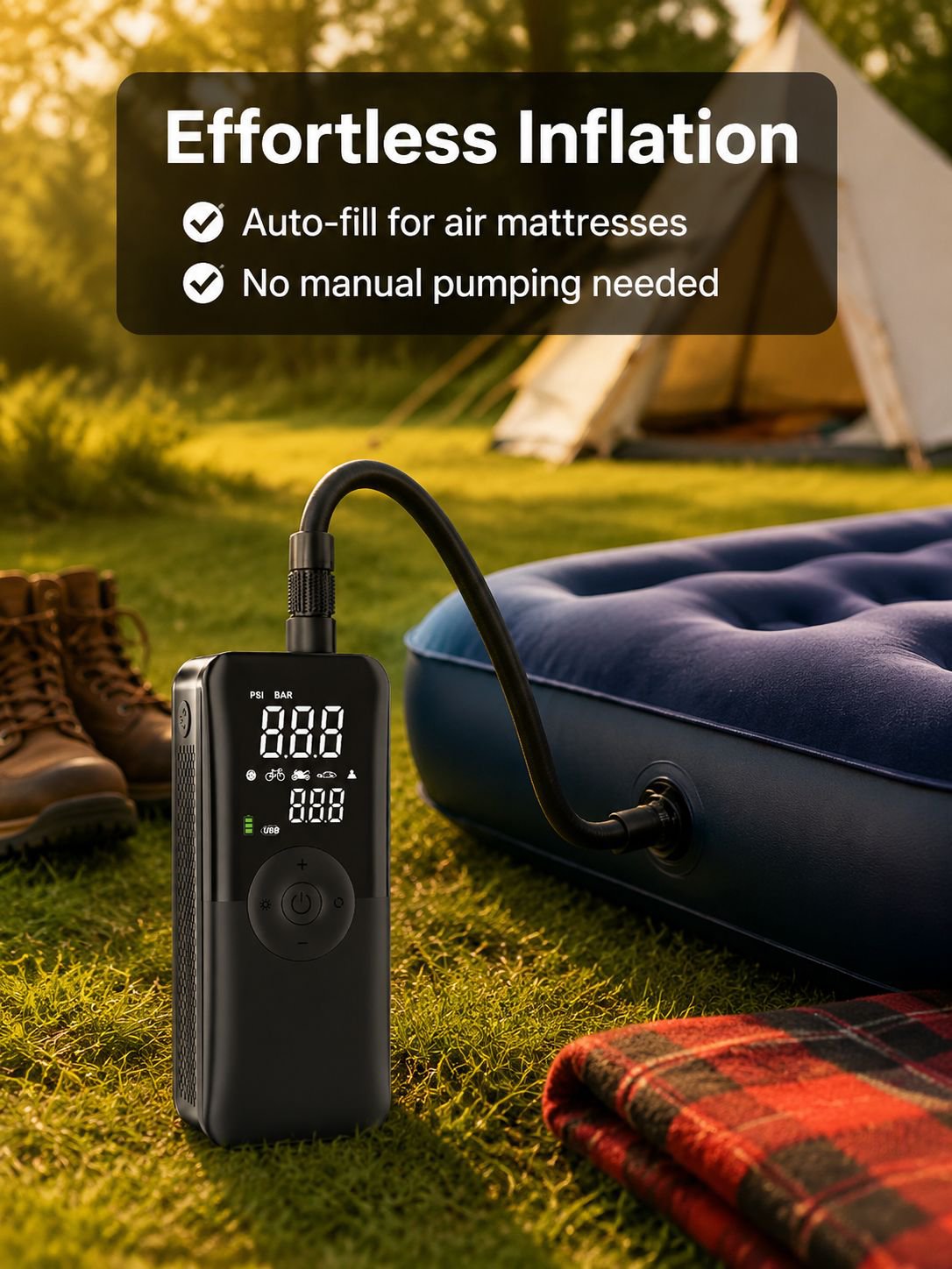 Electric air machine for bikes and cars
