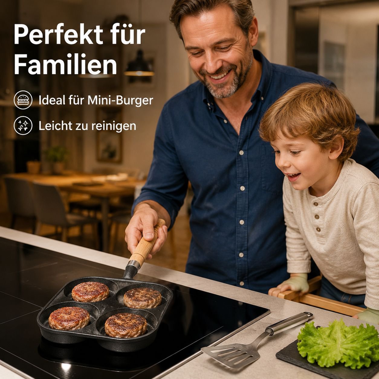 Verdickte Bratpfanne für Frühstückseier/Burger