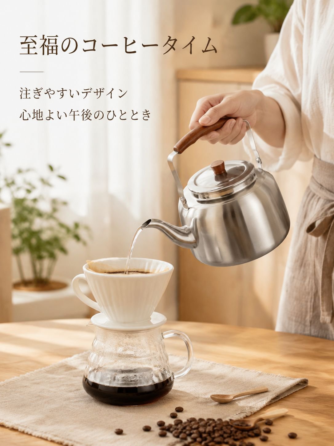 ステンレス製笛吹きケトル