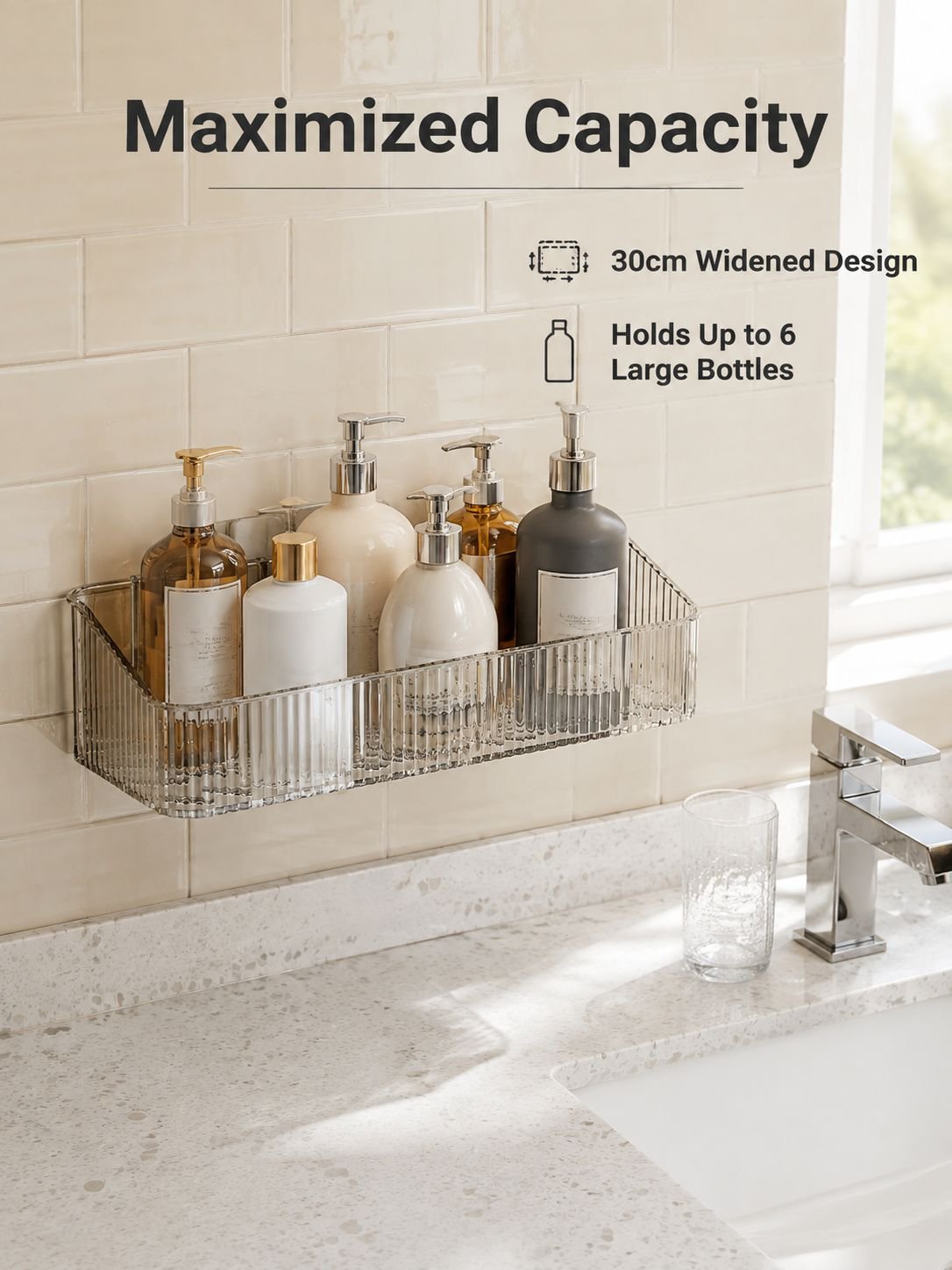 Transparent Drainage Multi-Functional Bathroom Storage Box
