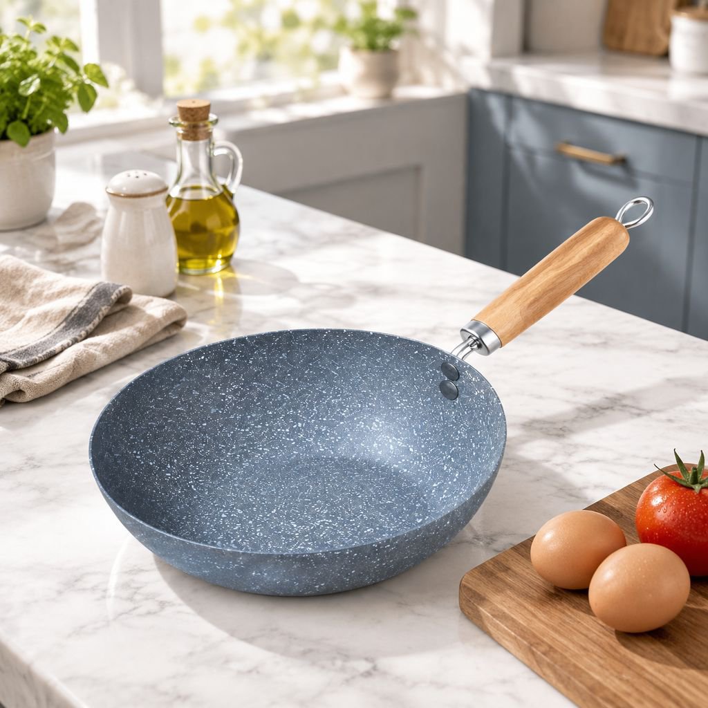 Extra thick wheat stone frying pan omelette pan Japanese kitchenware