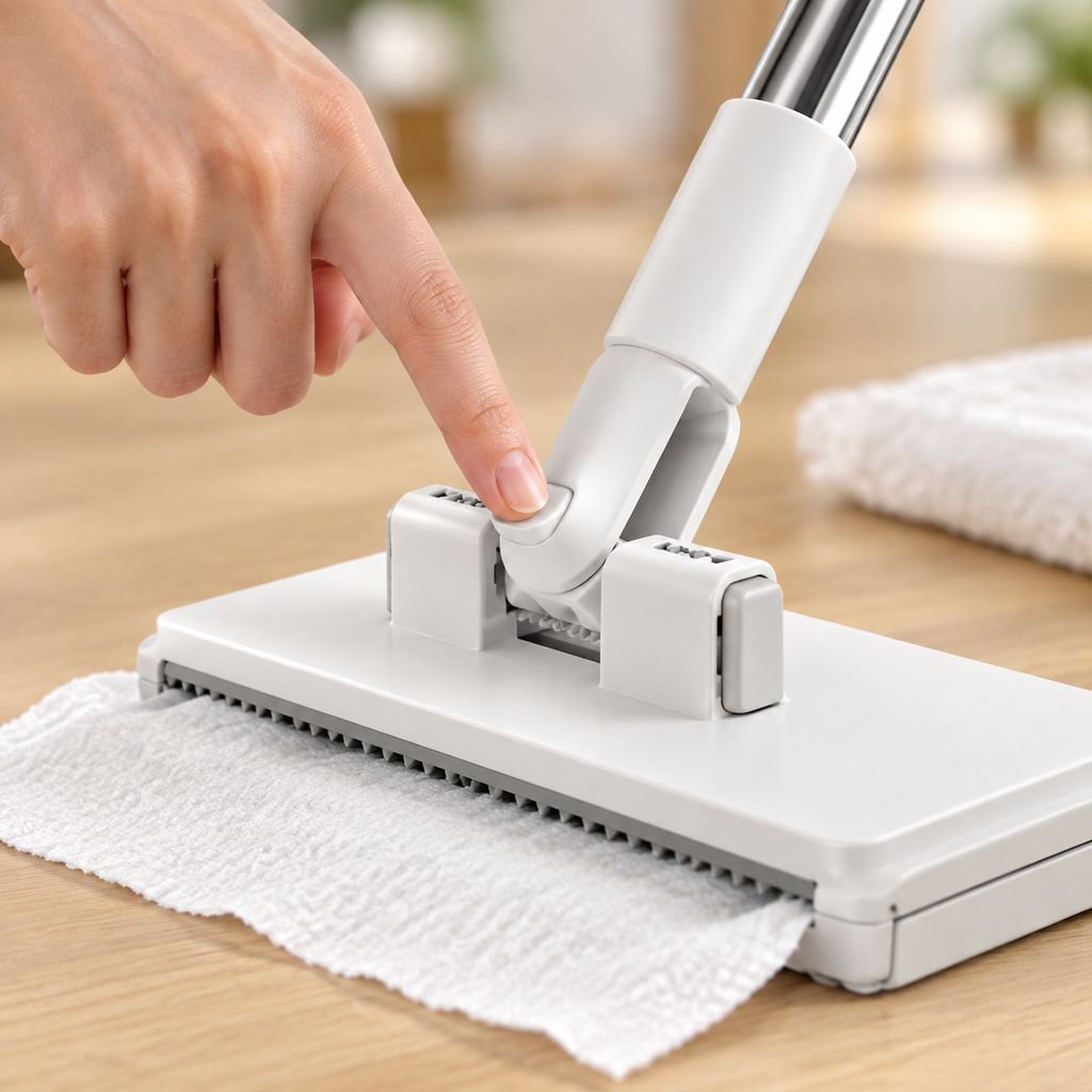 Convenient Automatic Mini Mop with No Washing Needed and Disposable Pads