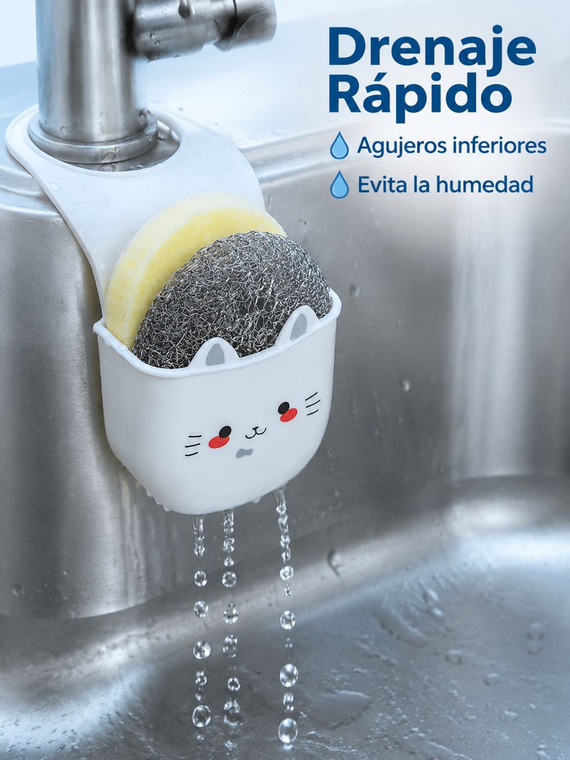Organizador doble para fregadero