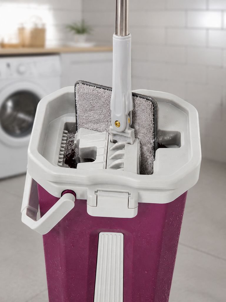 Microfiber mop with adjustable stainless steel handle