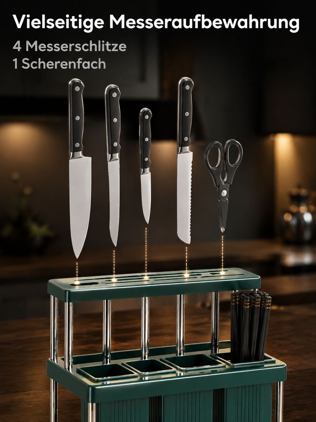 Platzsparendes und elegantes Küchenregal-Design