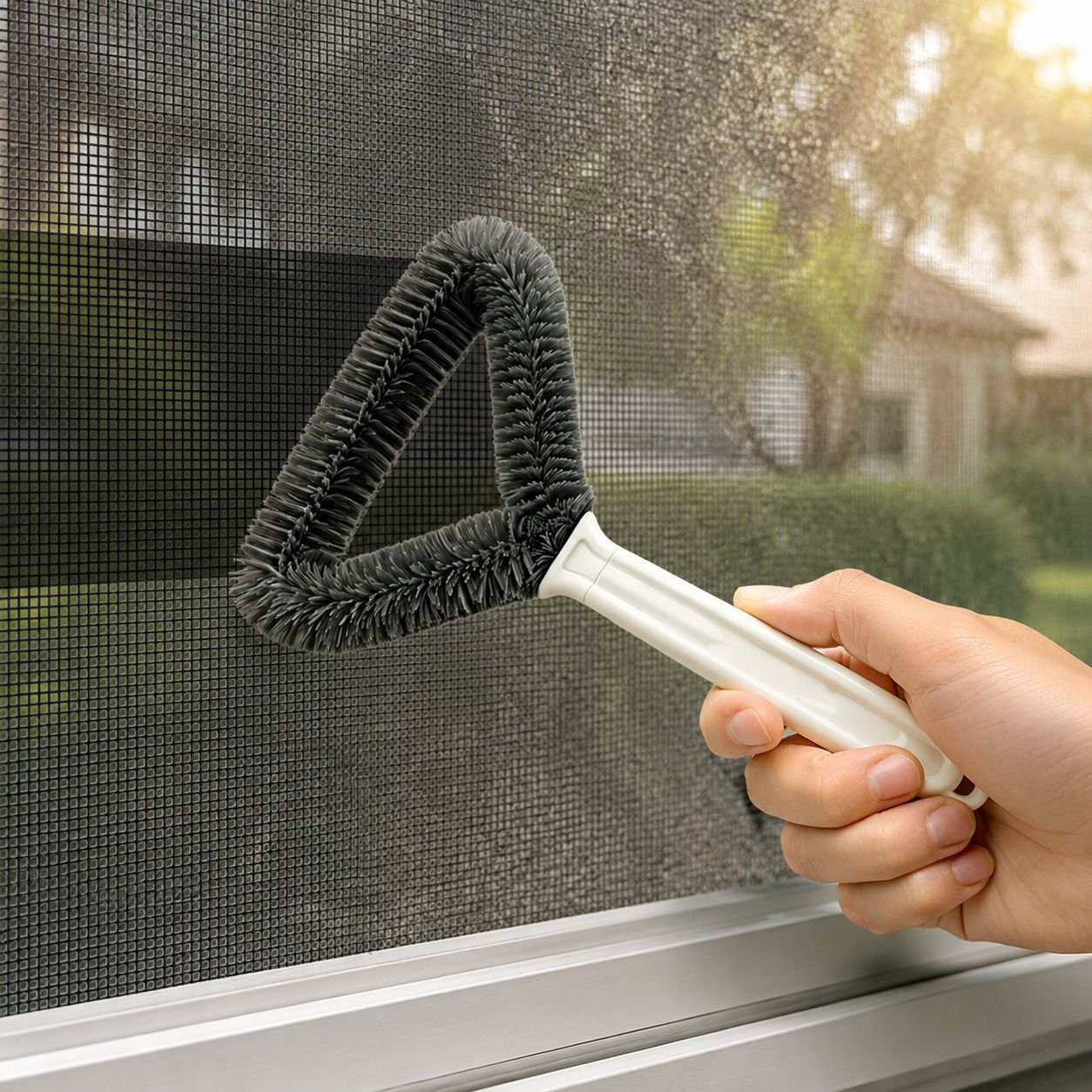 No disassembly window screen brush for quick cleaning