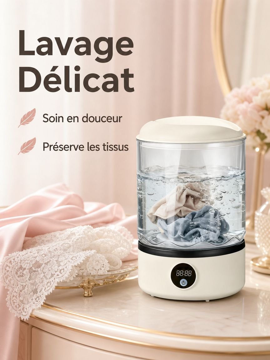 Mini machine à laver portable rechargeable pour sous-vêtements