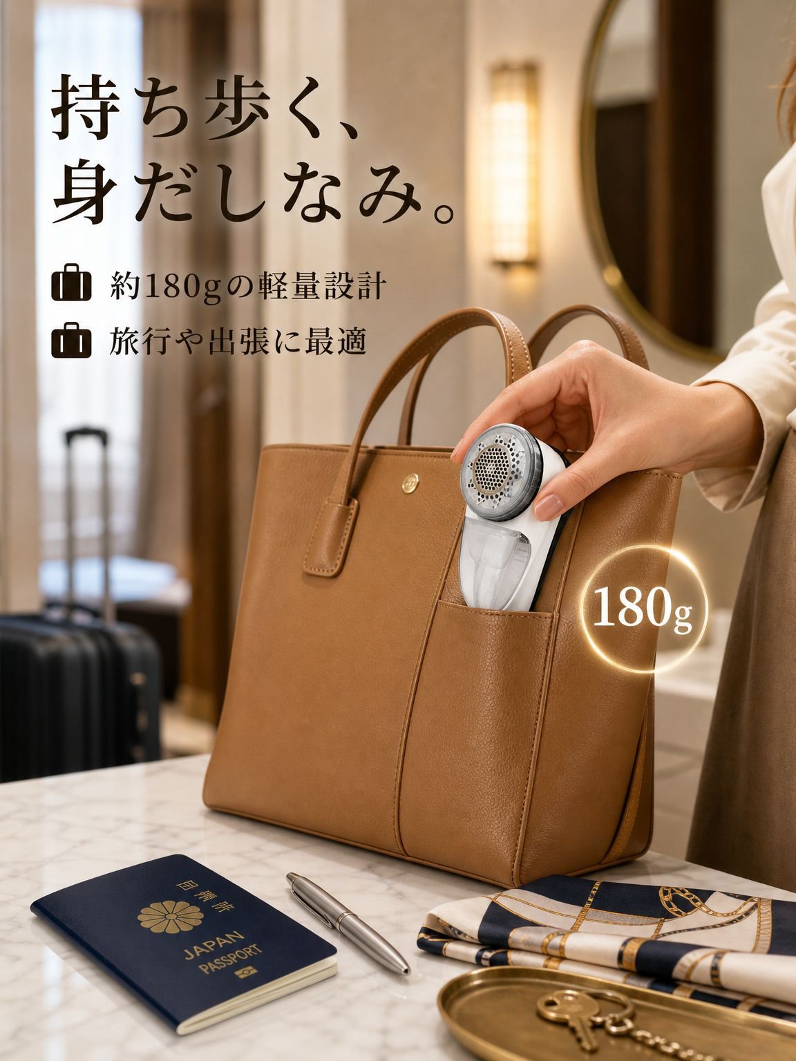 携帯型電動衣類毛玉クリーナー