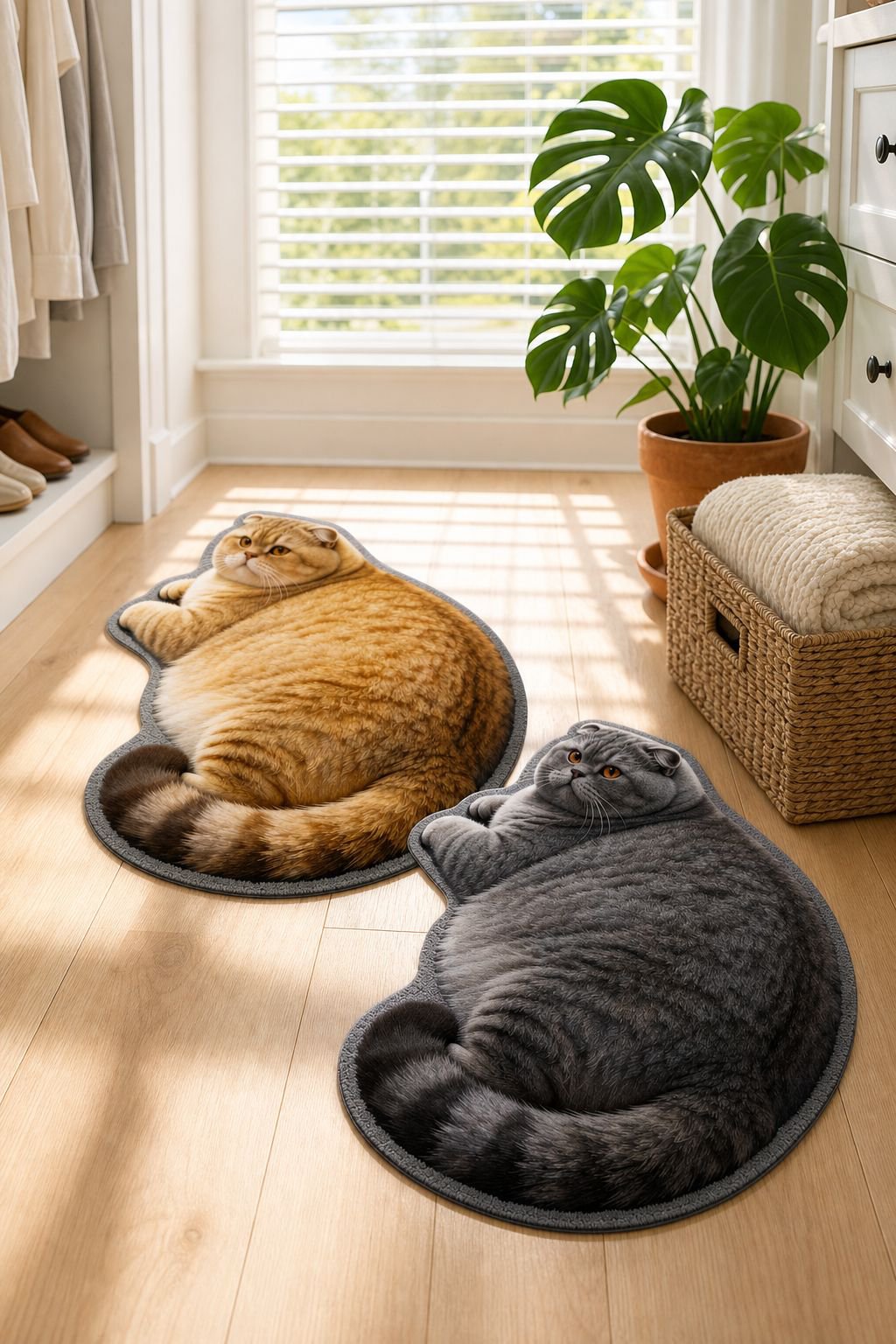 Unique cat design diatom mud mat for bathrooms
