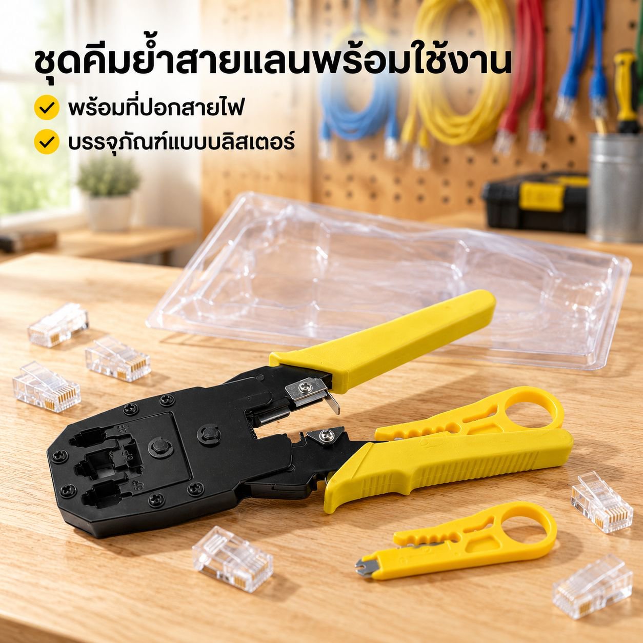 คีมเข้าหัวสายแลนอเนกประสงค์