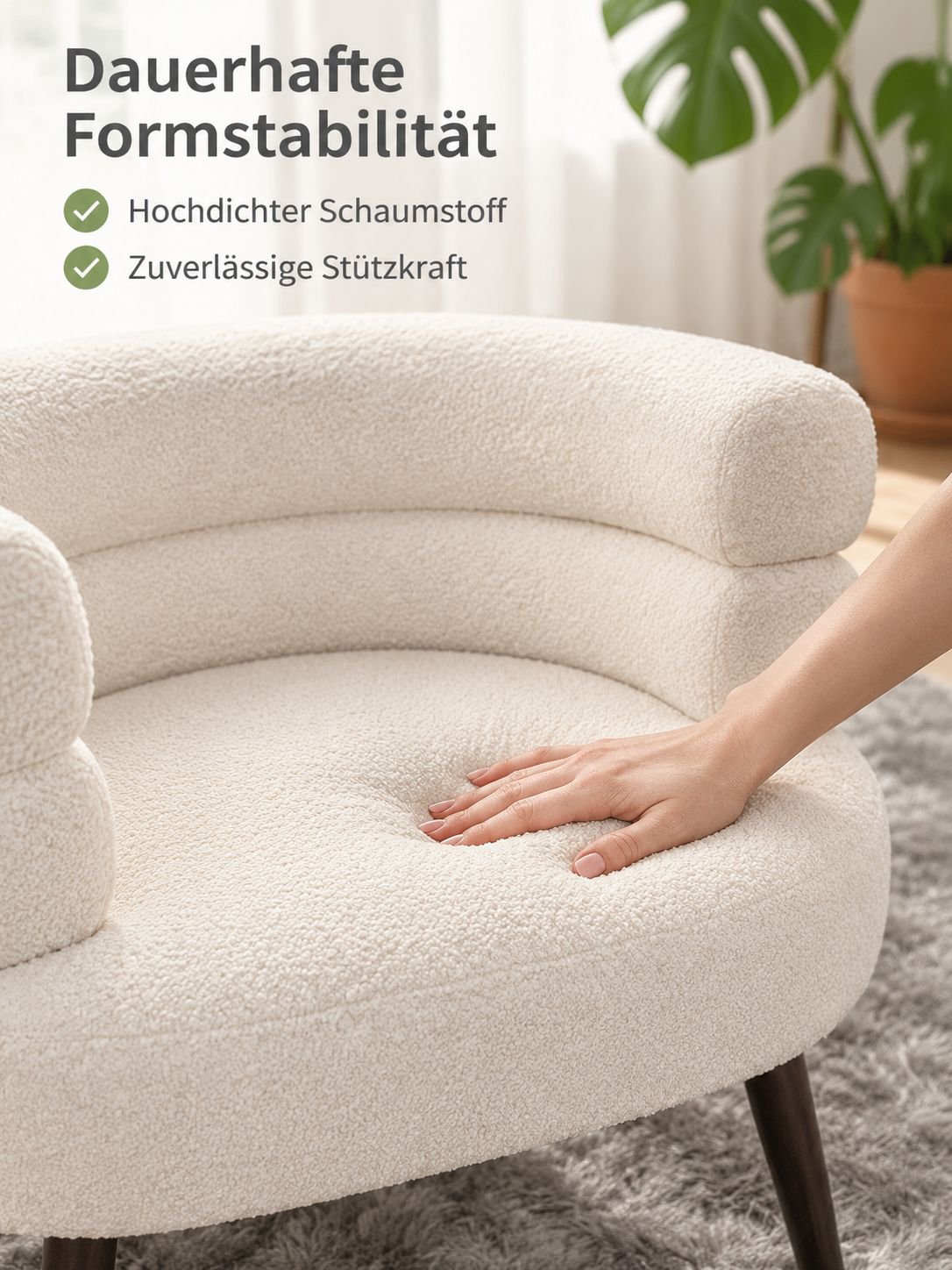 Moderner Loungesessel mit geschütztem Design und hohem Komfort