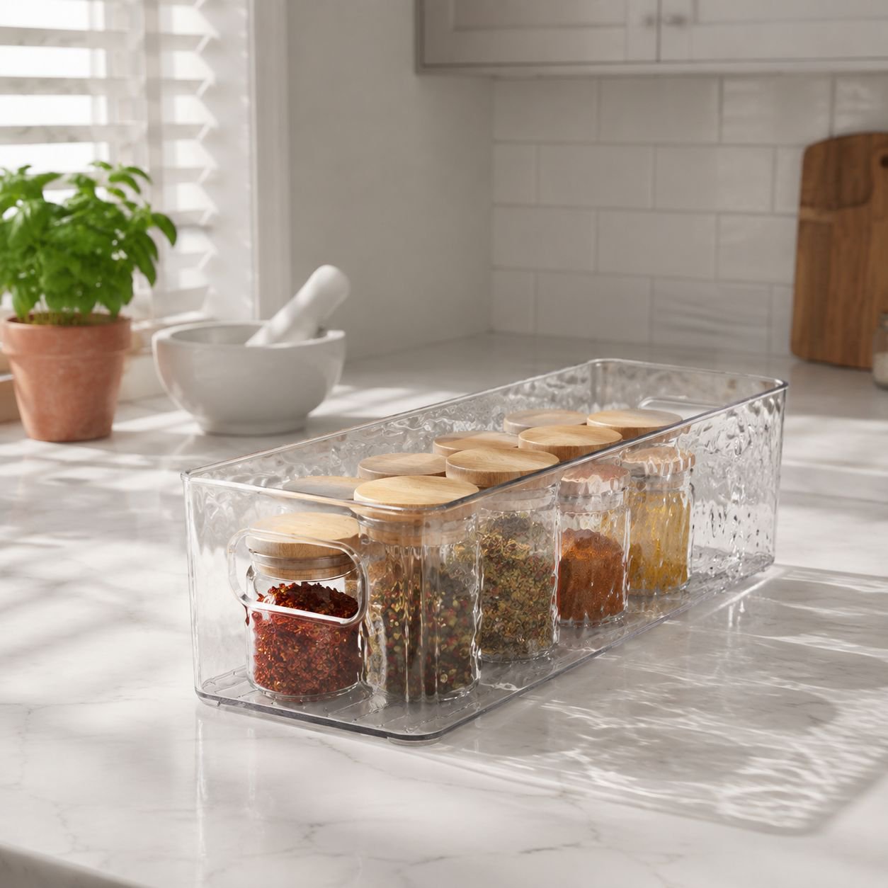 Narrow Rectangular Desktop Storage Box